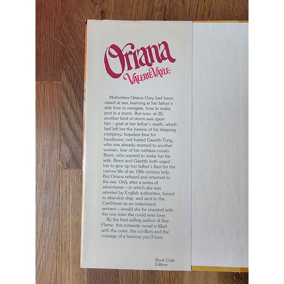 Oriana by Valerie Vayle 1981 HC BCE Romance Pirates - Picture 3 of 5